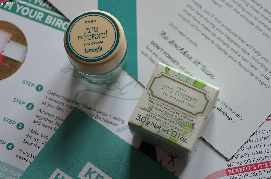 Birchbox UK September 2014 - Benefit It's Potent! Eye Cream