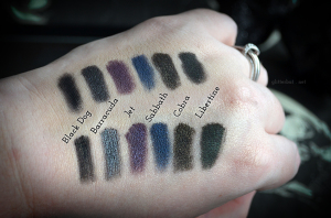 Urban Decay Black Palette Swatches