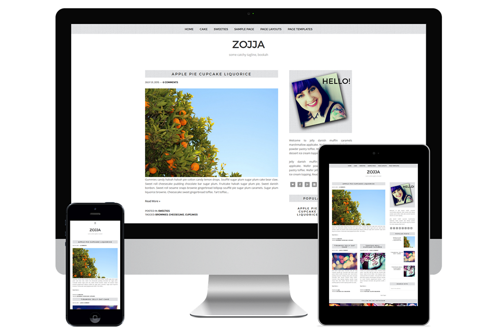 Zojja for WordPress & Genesis - Device Mockup