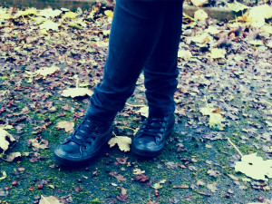 Black Leather Converse | Cloggs